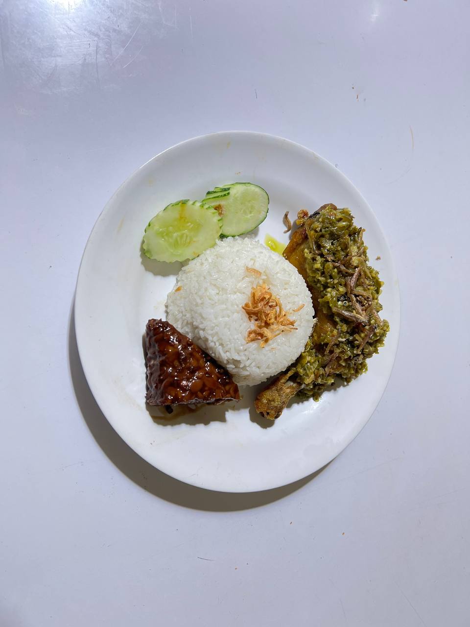 Nasi Ayam Cabe Ijo Teri